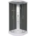 Sanotechnik Komplettduschkabine Punto 215 cm x 90 cm x 90 cm Schwarz