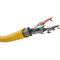 Goobay GHMT-zertifiziertes CAT 8.1 Verlegekabel, S/FTP PiMF, Gelb (S/FTP, CAT8.1, 50 m) (61127)