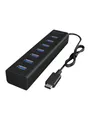 ICY BOX Hub 7-Port USB 3.0 IB-HUB1700-C3 USB-Hubs - USB 3.2 - 7 - Schwarz