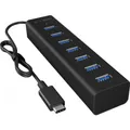Icy Box Multiport Docking Station, High-Speed USB 3.0 Hub,IB-HUB1700-C3 (USB-C, 7 Ports) (IB-HUB1700-C3)