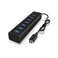ICY BOX IB-HUB1700-C3 Type-C™ zu 7 Port USB 3.0 Hub Aluminiumgehäuse
