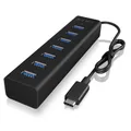 ICY BOX IB-HUB1700-C3 USB-Hub 7 Port USB-A USB 3.0 5 GBit/s mit USB-C® Stecke...
