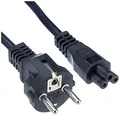 InLine 16656K Netzkabel für Notebook, 3pol Kupplung, schwarz, 3m