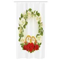 Hochzeit Schmaler Duschvorhang Rosen Trauringe