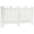 Toboli Heizkörperverkleidung Weiß 172x19x82cm MDF Heizkörperabdeckung Heizung
