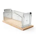 BigDean Lebendfalle Ratte – extra groß tierfreundlich & wiederverwendbar - Farbe Silber Braun