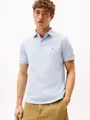 Tommy Hilfiger 1985 REGULAR POLO mit Kontraststreifen und Knopfleiste unifarben, sportlich, regular fit, Baumwollmix, Polokragen