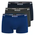 BOSS 3er Pack Herren Power Boxer Trunks Boxershorts Unterhosen Cotton Stretch, Farbe:Mehrfarbig, Wäschegröße:M, Artikel:-487 Blue/Navy/Grey