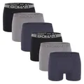 Gomati Herren Seamless Pants (6er Pack) Nahtlose Boxershorts aus Microfaser-Elasthan - Grey Tones M