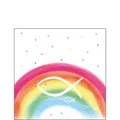 20 Cocktail-Servietten Regenbogen bunt Kommunion Konfirmation Taufe Tischdeko