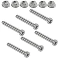 12-teiliges Schraubenset L37mm – Befestigungsset für 7/13 polige Steckdose – Anhänger Steckdosen Adapter Befestigung