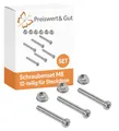 Preiswert&Gut 12-teiliges Schraubenset L37mm für Stecker – Befestigungsset mit Schrauben für 7/13 polige Steckdose – Anhänger Steckdosen Adapter Befestigung 6X M5 Schraube mit Ø 8mm