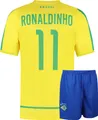 Brasilien Fußball Trikot Set Heim Ronaldinho - WM 2002 - Kinder und Erwachsene - M
