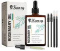 Kanzy Rosmarinöl für Haare 60ml Diluted Reines Rosmarin öl für Körper, Bart, Augenbrauen, Wimpern & Haarwachstum Sowie zur Behandlung von Juckender Kopfhaut und Haarausfall bei Frauen/Männern
