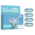 Gillette Venus Smooth Rasierklingen Damen, 4 Original Ersatzklingen für Nassrasierer mit 3 Klingen Für Eine Gründliche Rasur