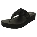Damen Skechers - Stein Candy 31614 Zehentrenner Plateau Keilabsatz Sandalen