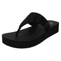 Damen Skechers Vegan Zehentrenner Keilabsatz Sandalen Stein Candy 31614