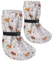 HECKBO Baby Regenfüßlinge Waldtiere mit Vlies – 3–18 Monate – wasserdichte Outdoor Matsch-Schuhe passend über warme Lauflernschuhe Winter