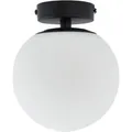 Lucande Deckenlampe Bidolo 10020140 Spritzwassergeschützt in Schwarz aus Metall 1-flammig E14 Badezimmerleuchte
