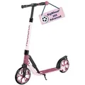 HUDORA BigWheel® 205 Advanced Scooter - Rosé - Komfortabler Aluminium-Roller für bis zu 100kg - höhenverstellbar & zusammenklappbar - Rosa