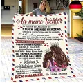 Kuscheldecke Personalisierte Geschenke,Decke An Meine Tochter Deutsch ,Mutter
