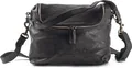 HAROLD'S Leder Umhängetasche Schultertasche Submarine Zipperbag Black schwarz