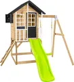 Zwerkules Holli 2 Kinder Stelzenhaus mit Rutsche und Schaukel Holz