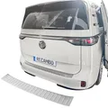 RECAMBO Ladekantenschutz Edelstahl kompatibel für VW ID Buzz | BJ ab 2022 - matt gebürstet mit Textur - Styling und Schutz für die Stoßstange