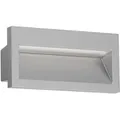 ledscom.de LED Wandeinbauleuchte NOLA, Downlight für außen, IP54, grau matt, 140 x 70mm, warmweiß