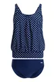 Lascana Damen Oversize-Tankini mit Pünktchen-Design, formend, Verstellbare Träger