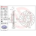 Bremsscheibe Brembo 09.B807.51 Prime Line - Uv Coated für Mercedes Benz