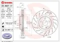 2x Bremsscheibe gelocht/innenbel. 09.B807.51 BREMBO für MERCEDES-BENZ A-KLASSE