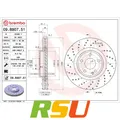 2x Brembo Bremsscheibe PRIME LINE - UV Coated 09.B807.51 Höhe 51 mm