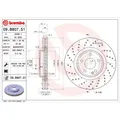 2x Bremsscheibe BREMBO 09.B807.51 passend für MERCEDES-BENZ