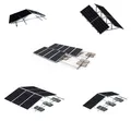 Balkonkraftwerk Halterung Aufständerung Komplettset Ost-West vertikal für 8 Panele PV Modul Dach Solar Flachdach 10-40°
