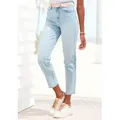 LASCANA Ankle-Jeans mit Stretchanteil, elastische Jeans in gerader Passform blau 36
