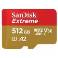 SANDISK Extreme microSDXC 512GB UHS-I Card + SD Adapter Rescure ProD