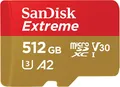 SanDisk Extreme microSDXC UHS-I Speicherkarte 512 GB + Adapter (Für Handy usw.)