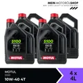 Motul 5100 10W-40 4T JASO MA-2 API SP Motorrad Motoröl 4x4 Liter = 16 Liter