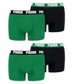 PUMA 4 er Pack Boxer Boxershorts Men Herren Unterhose Pant Unterwäsche, Farbe:035 - Amazon Green, Bekleidungsgröße:L