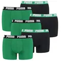 PUMA 6 er Pack Boxer Boxershorts Men Herren Unterhose Pant Unterwäsche, Farbe:035 - Amazon Green, Bekleidungsgröße:L