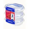 Sistema 881523 Lebensmittelaufbewahrungsbehälter Rechteckig Container 0,18 l Transparent 3 Stück(e)