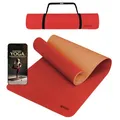 ALPIDEX Yogamatte rutschfest 190 x 61 x 0.6 cm | 190 x 90 x 0.6 cm E-Book Phthalatfreie Fitness TPE Matte Gymnastik Turnen Pilates Sport Yoga Trainingsmatte, Salmon/Apricot, 190 x 90 x 0.6 cm