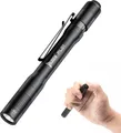 WUBEN PL01 LED Stiftlampe 650 Lumen, Mini-Taschenlampe, IP68 wasserdicht, 4 Modi, wiederaufladbar, kompatibel mit 2 AAA Batterien, Schwarz