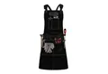 BLACK FOREST FOX Grillschürze ROUGH Büffel Rau Wild Leder Arbeitsschürze, Grillschürze BBQ Kochschür, Schwarz