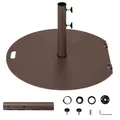 COSTWAY Sonnenschirmständer 23 kg, Schirmständer mit Rollen und Griff, runder Schirmgewicht für Schirmstangen von 41/50 mm, Sonnenschirmfuß