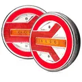 AOJO 2 PCS Rund LED PKW-Anhänger Rücklicht 12V 24V LKW Rücklichter mit E-Prüfzeichen, Wasserdicht