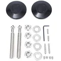 CENPEK 2 x schwarze Aluminium-Pins für Motorhaube, 62 mm, universeller Schnellverschluss, Druckknopfverschluss, für Motorhaube, Stoßstange oder Heimwerker.