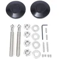 2 x schwarze AluminiumPins für Motorhaube, 62 mm, universeller Schnellverschl...