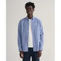 Gant für Herren. 3000120 Hemd Regular Fit aus blau karierter Popeline von Vichy (M), Lässig, Baumwolle, Klassisch, Langarm